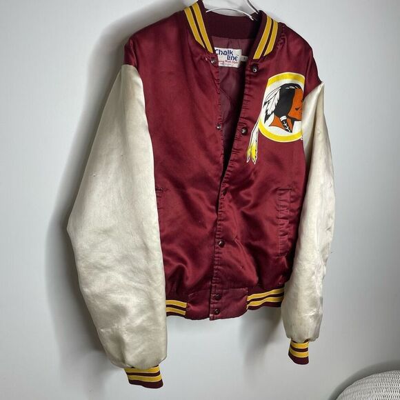 Vintage Chalk Line Washington Commanders NFL Redskins Football Bomber Jacket S - Picture 3 of 10
